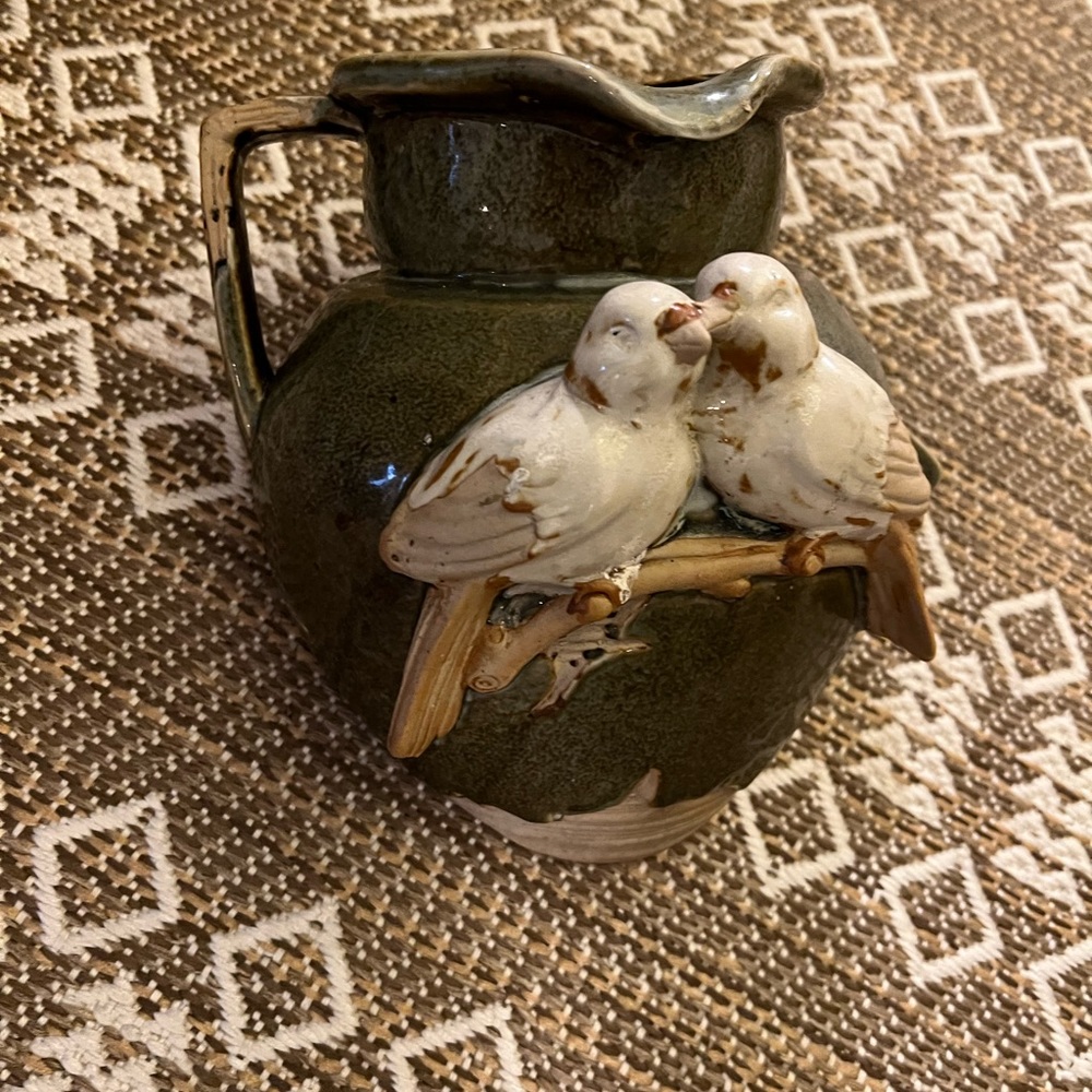 Ceramic Bird Stoneware Hanging Urn Wall Pot With Birds